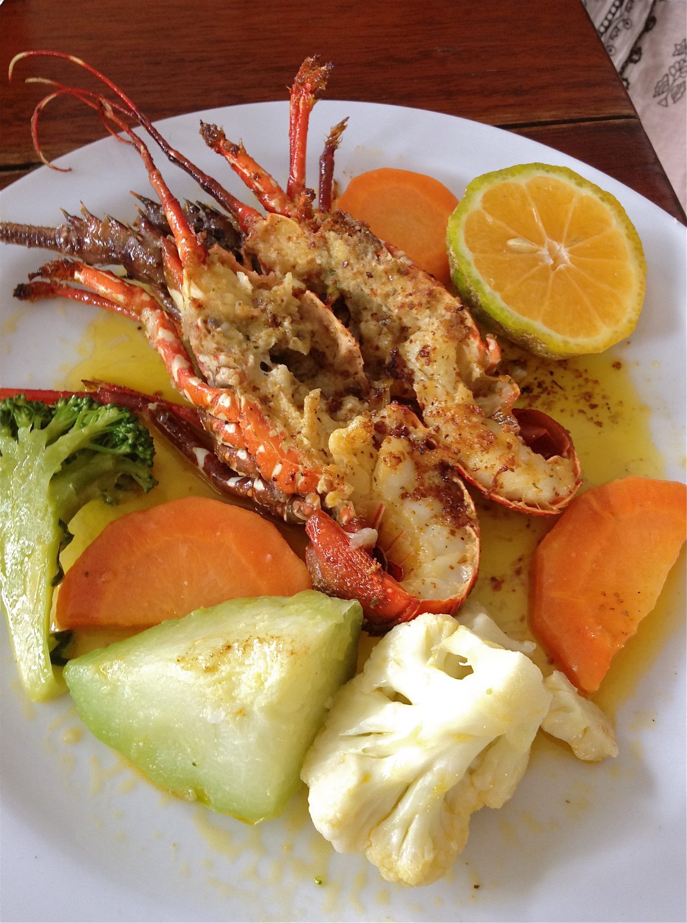 A large seafood platter cooked for a group by a private chef in Jaco