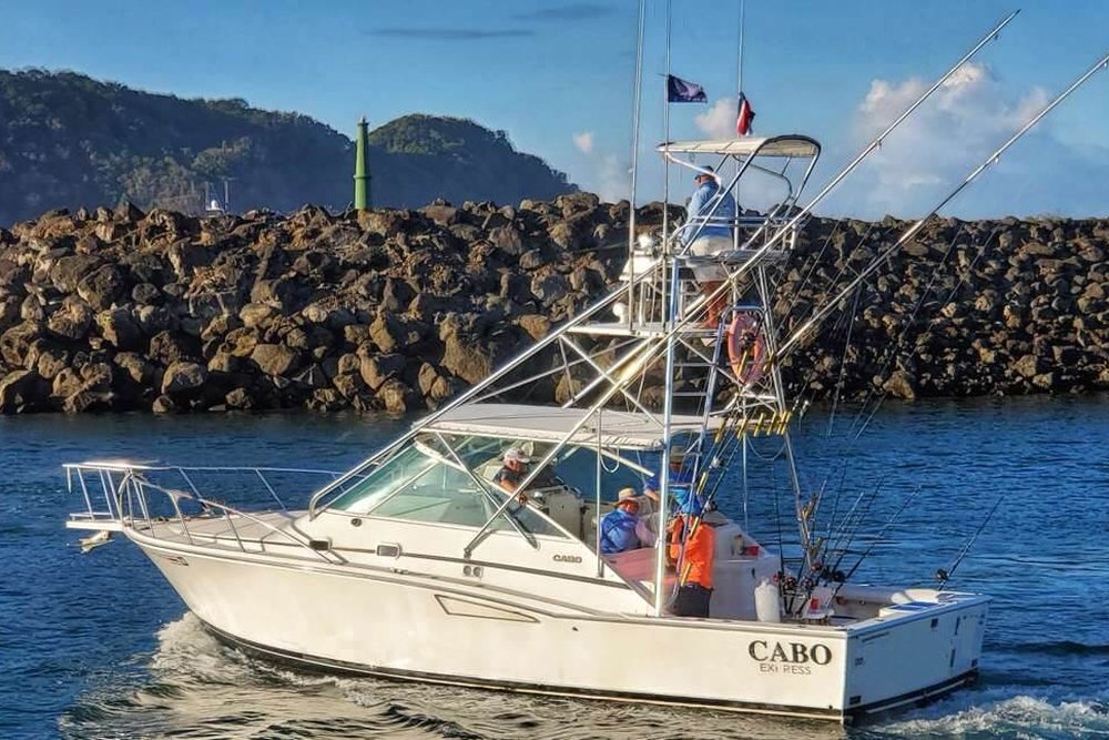 35' Cabo Express sport fishing charter at Los Sueños, Costa Rica