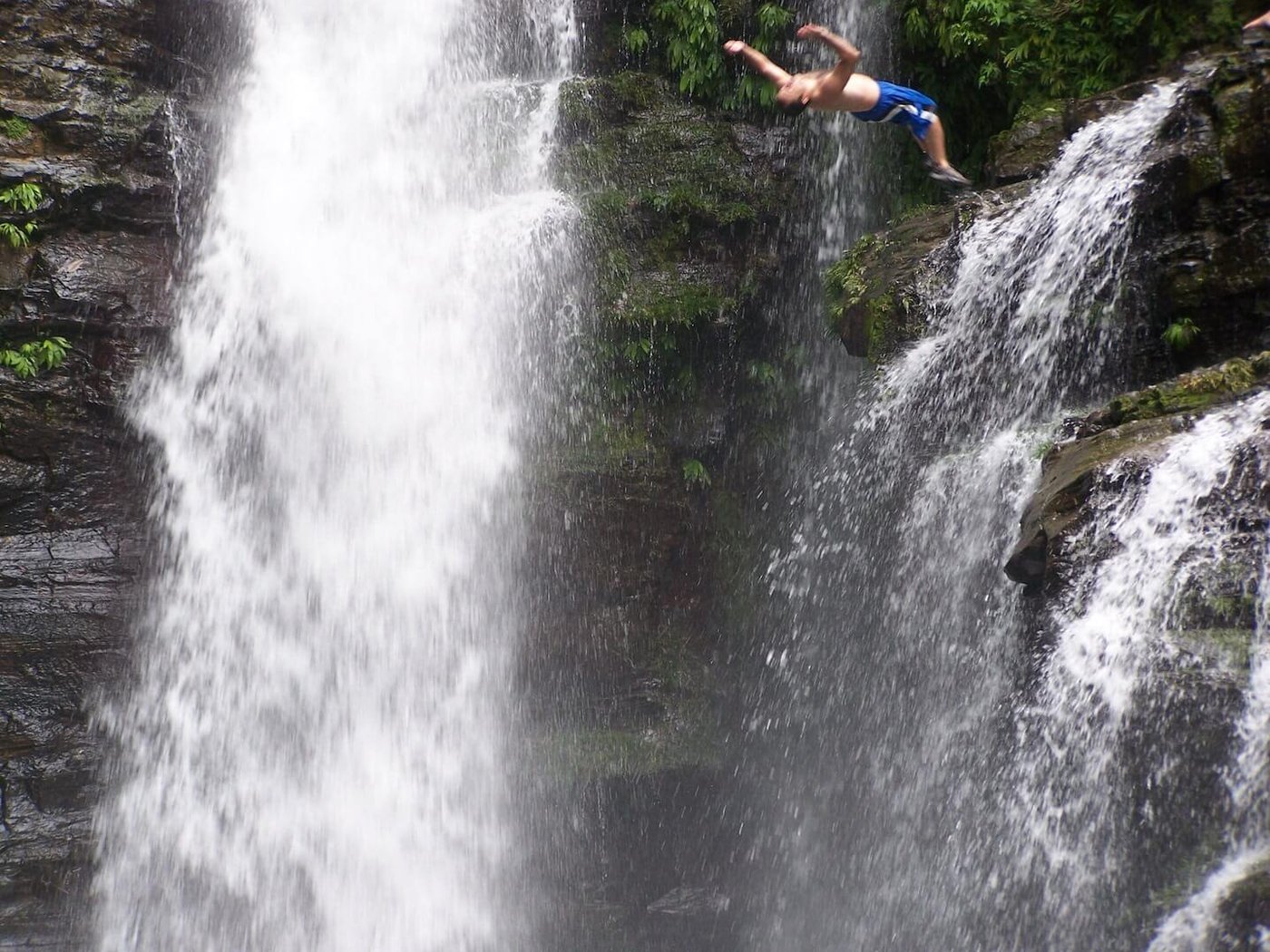 Powerful jungle waterfall near Jaco