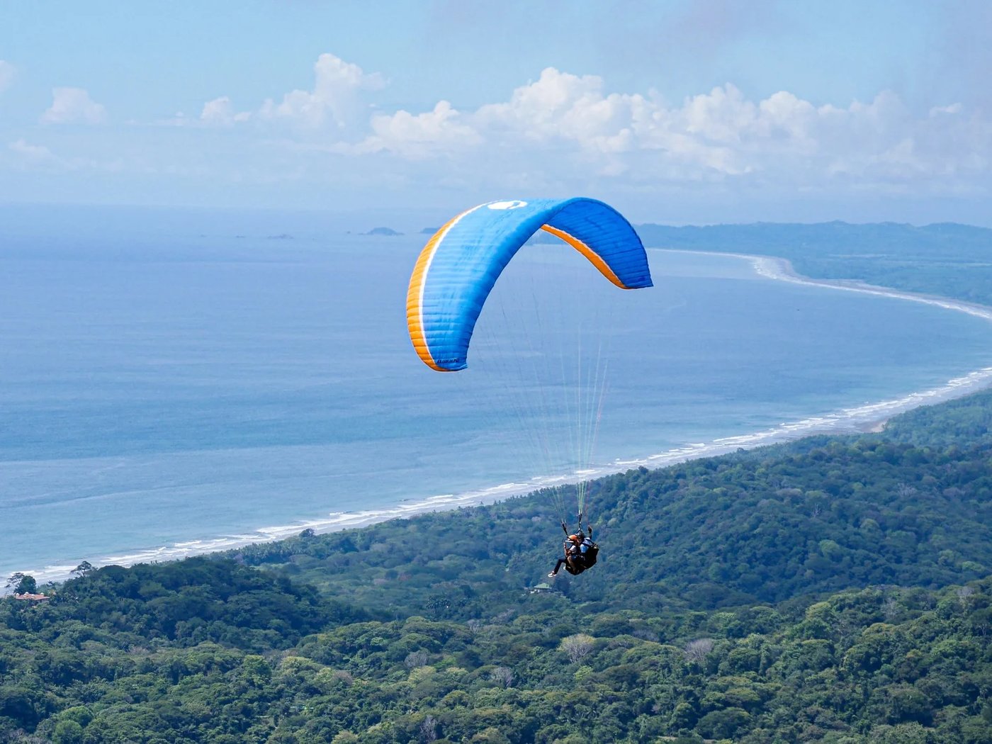 Paragliding over the coast